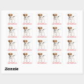 Love Jack Russell Terrier Puppy Dog Vierkante Sticker (Vel)