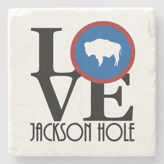 LOVE Jackson Hole Stenen Onderzetter (Voorkant)