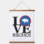 LOVE Jackson Hole Wyoming Hangend Wandkleed (Voorkant)