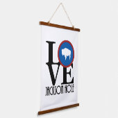 LOVE Jackson Hole Wyoming Hangend Wandkleed (Gebogen)