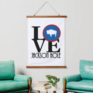LOVE Jackson Hole Wyoming Hangend Wandkleed