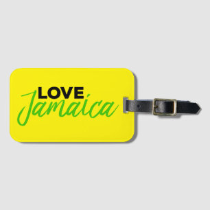 Love Jamaica Jamaican Flag Colors Bagagelabel