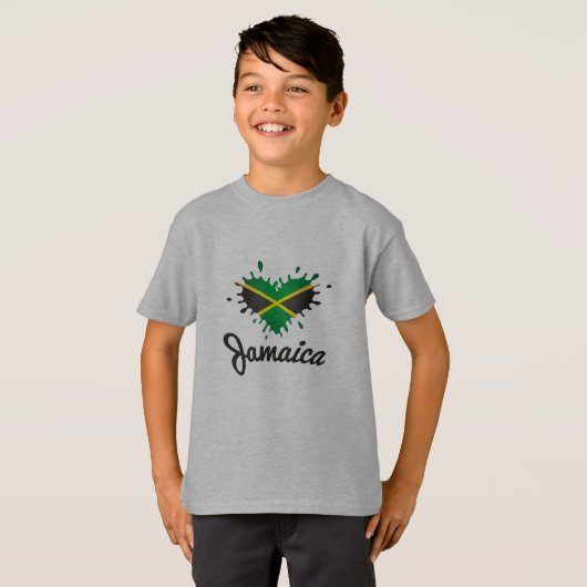 Love Jamaica - Proud Jamaicans - Kids Shirt (Voorkant volledig)