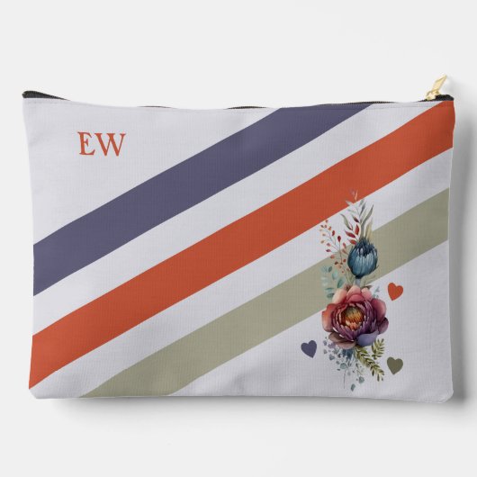 Love jezelf vandaag toevoegen initialen bloemencos etui (Achterkant)