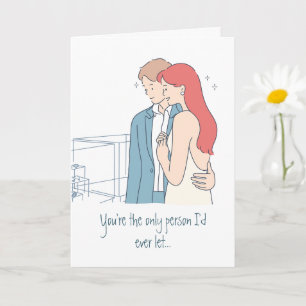 Love Joke Modern Schattige Paar Grappige Valentijn Kaart