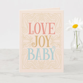 Love Joy Baby - Nieuwe baby felicitaties Kaart