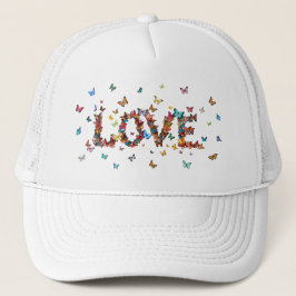 LOVE Joy Butterfly Print | Colorful Inspirational Trucker Pet