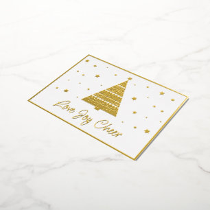 Love Joy Cheer Seasons Greetings Gold Folie Feestdagen Briefkaart