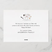 Love & Joy Modern Funny Cute Cats Caroling Folie Feestdagenkaart (Achterkant)