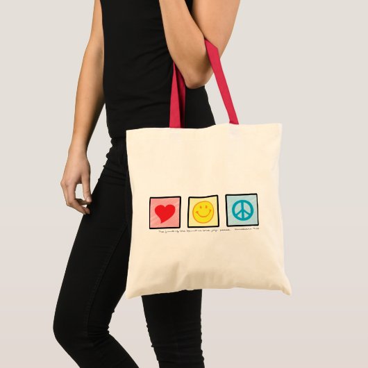 Love Joy Peace cloth canvas tas (Voorkant (product))