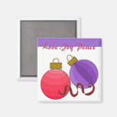 Love Joy Peace Magneet (Voorkant / Achterkant)