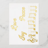 Love Joy Peace Music Notes Joyeux Noël (Recto)