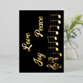 Love Joy Peace Music Notes Joyeux Noël (Debout devant)