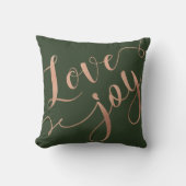 Love & Joy Script | Gold- en jachthoogkerst Kussen (Voorkant)