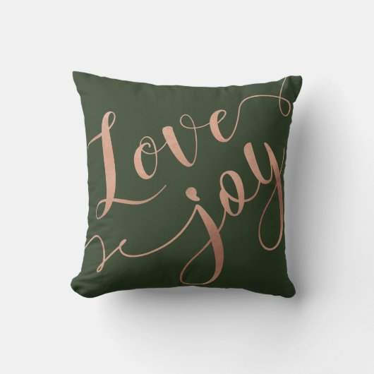 Love & Joy Script | Gold- en jachthoogkerst Kussen (Voorkant)