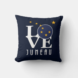 LOVE Juneau Alaska Kussen