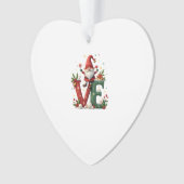 LOVE Kabouter Kerstmis Ornament (voorkant)