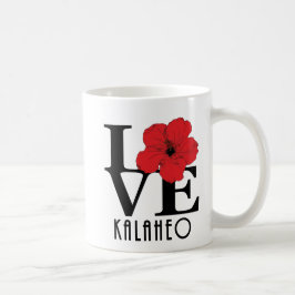 LOVE Kalaheo Red Hibiscus 11oz Koffiemok