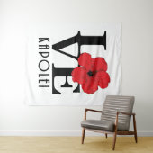 LOVE Kapolei Hawaii red Hibiscus Wandkleed (In Situ (horizontaal))