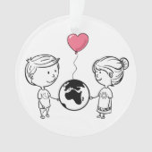 Love kent No Distance Ornament (voorkant)