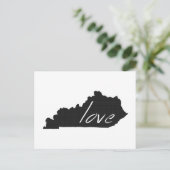 Love Kentucky Map Shaped Antiek Black Chalkboard Briefkaart (Staand voorkant)