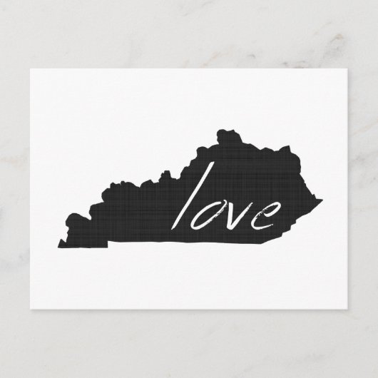 Love Kentucky Map Shaped Antiek Black Chalkboard Briefkaart (Voorkant)