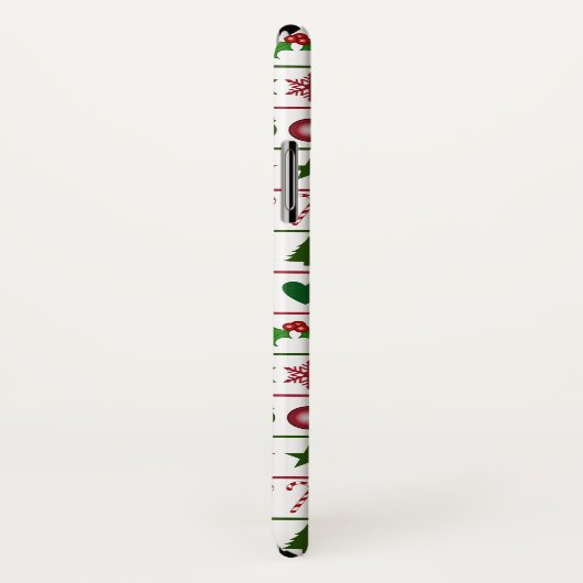 Love Kerstmis Motifs Pattern Green Red Case-Mate iPhone Case (Achterkant / rechts)