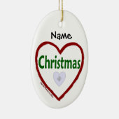 Love kerstversiering keramisch ornament (Rechts)