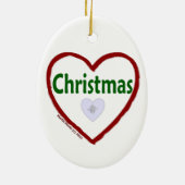 Love kerstversiering keramisch ornament (Achterkant)