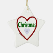 Love kerstversiering keramisch ornament (Rechts)