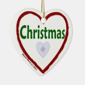 Love kerstversiering keramisch ornament (Rechts)