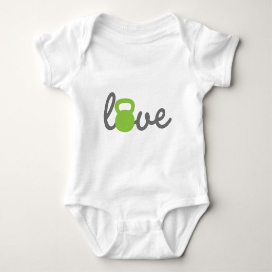 Love Kettlebell Green Romper (Voorkant)