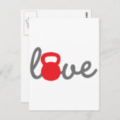 Love Kettlebell Red Briefkaart (Voorkant / Achterkant)