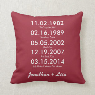 Love Key Dates Pillow Kussen