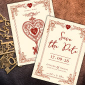 Love Key Love Enregistrer la date Invitation