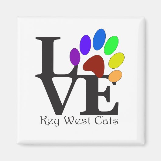 LOVE Key West Cats Magnet (Devant)