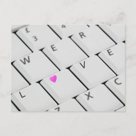 Love Keyboard - Briefkaart (Voorkant)