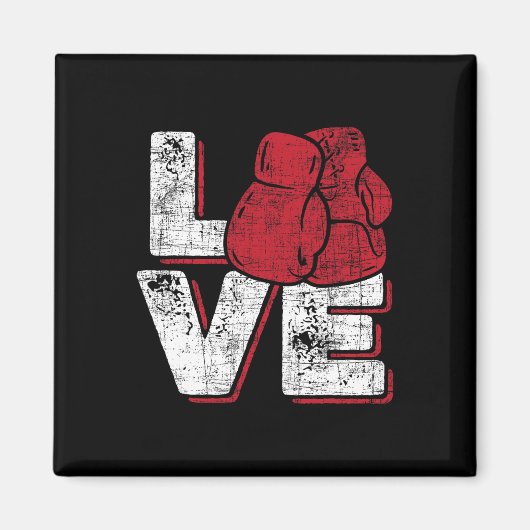 Love - Kickboxer Kickboxing Fitness Workout Martia Magneet (Voorkant)