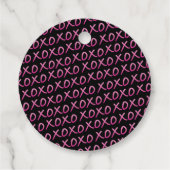 LOVE & KISSES HOT PINK Sweet Sixteen Uitnodiging Bedankjes Labels (Achterkant)