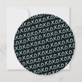 LOVE & KISSES Invitation Bat mitzvah Turquoise (Dos)