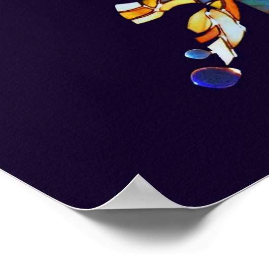 Love Kissing Koi poisson Mariage Poster vertical (Coin)