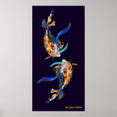 Love Kissing Koi poisson Mariage Poster vertical (Devant)