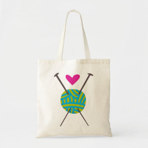 Love Knitting Tote Bag