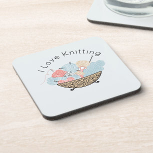 Love Knitting Yarn Bowl Bier Onderzetter