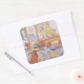 Love knows no bounds vierkante sticker (Envelop)