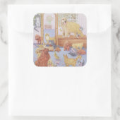 Love knows no bounds vierkante sticker (Tas)