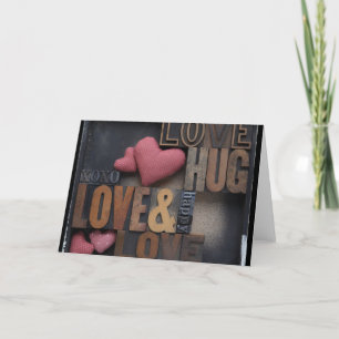Love Knuffel Harten wenskaart Kaart