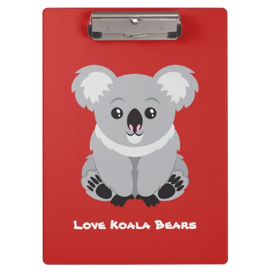 Love Koala Beren Klembord (Voorkant)