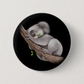 Love Koala Beren Ronde Button 5,7 Cm (Voorkant)