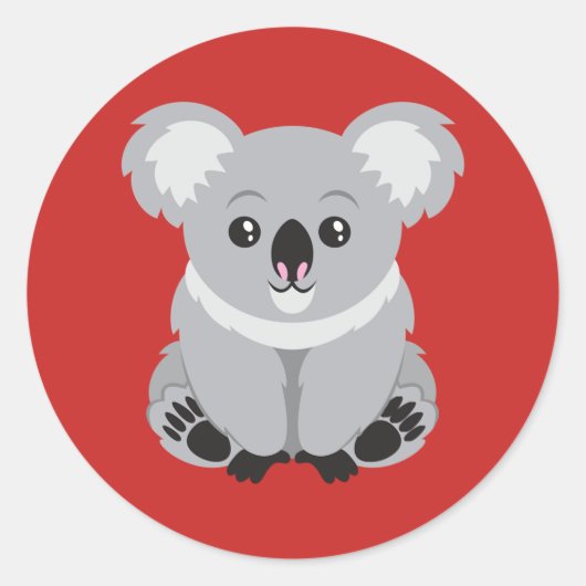 Love Koala Beren Ronde Sticker (Voorkant)